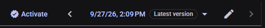 The version bar of a new version